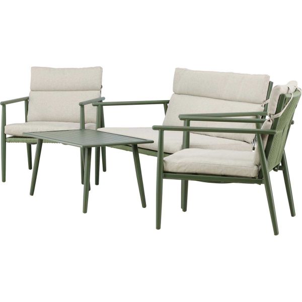 Ensemble canapé, fauteuils et table en acier Mazzaro - 679