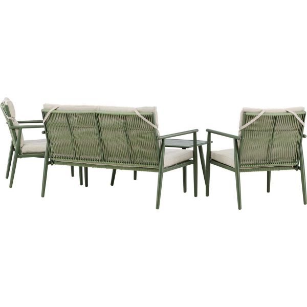 Ensemble canapé, fauteuils et table en acier Mazzaro - 6