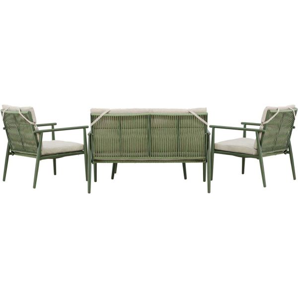 Ensemble canapé, fauteuils et table en acier Mazzaro - 7