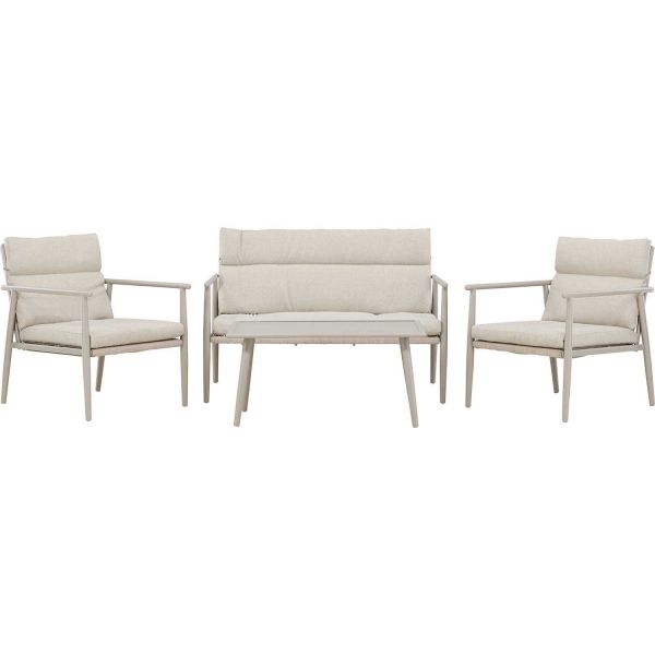 Ensemble canapé, fauteuils et table en acier Mazzaro - VENTURE HOME