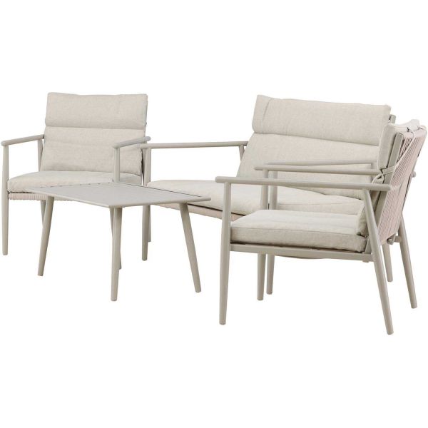 Ensemble canapé, fauteuils et table en acier Mazzaro - 679