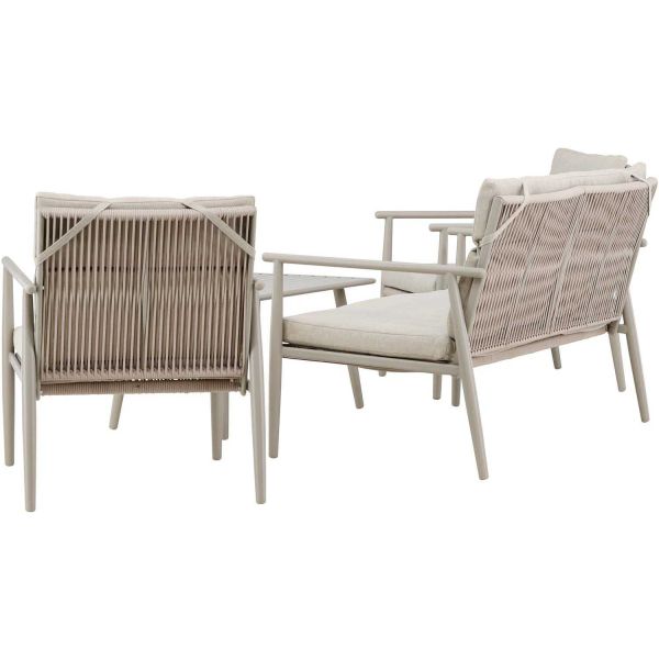 Ensemble canapé, fauteuils et table en acier Mazzaro - 5