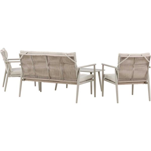 Ensemble canapé, fauteuils et table en acier Mazzaro - 6