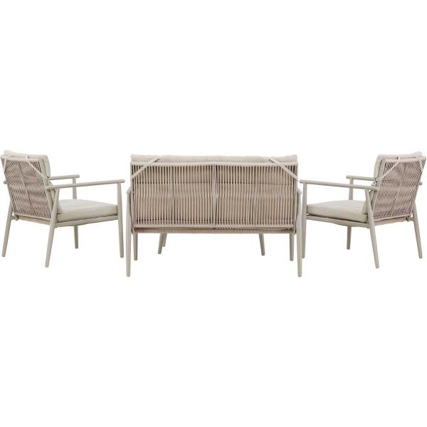 Ensemble canapé, fauteuils et table en acier Mazzaro - 7