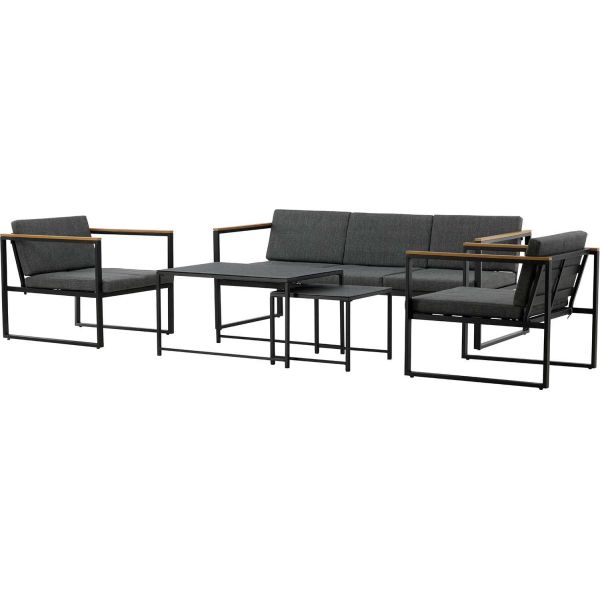 Ensemble canapé fauteuils et table basse de jardin Dakar - VEN-0952