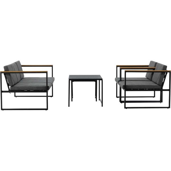 Ensemble canapé fauteuils et table basse de jardin Dakar - 5