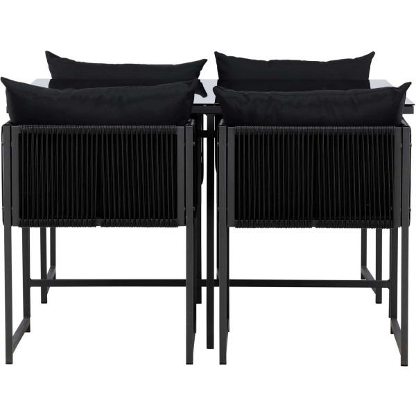 Ensemble 4 chaises et table de jardin Noto - 6