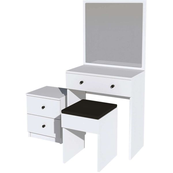 Ensemble coiffeuse tabouret et chevet Nice - 159