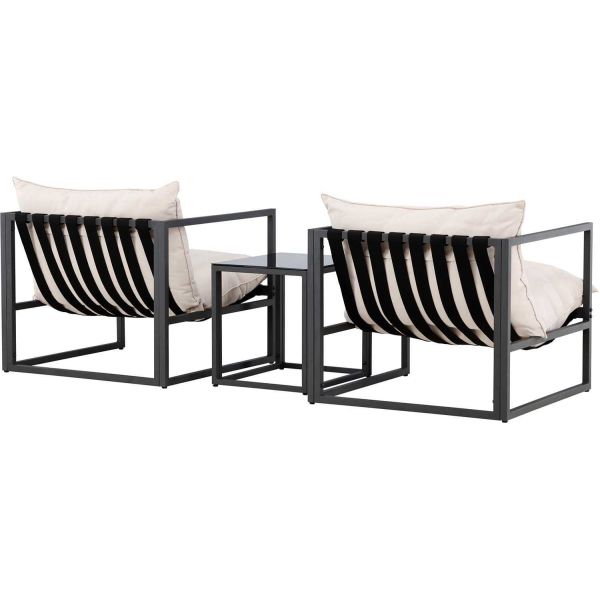 Ensemble fauteuils et table en acier Messina Lounge - 379