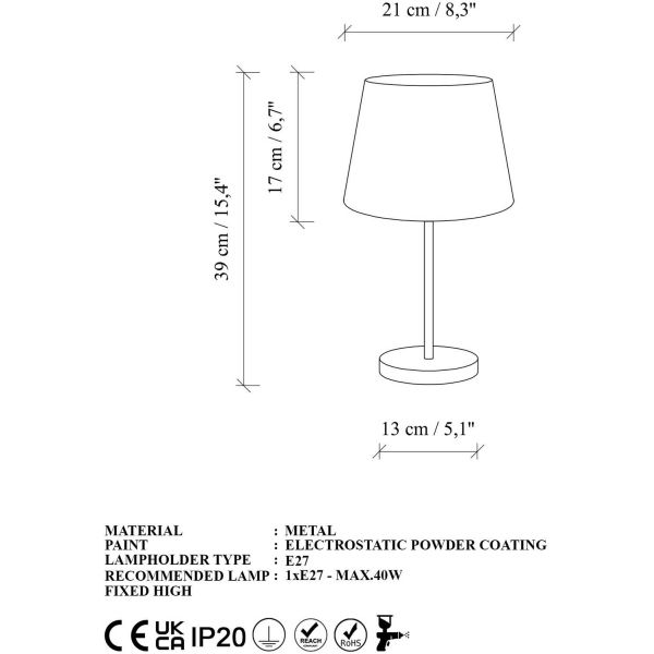 Ensemble de 2 lampes à poser Abajur - ASI-2033