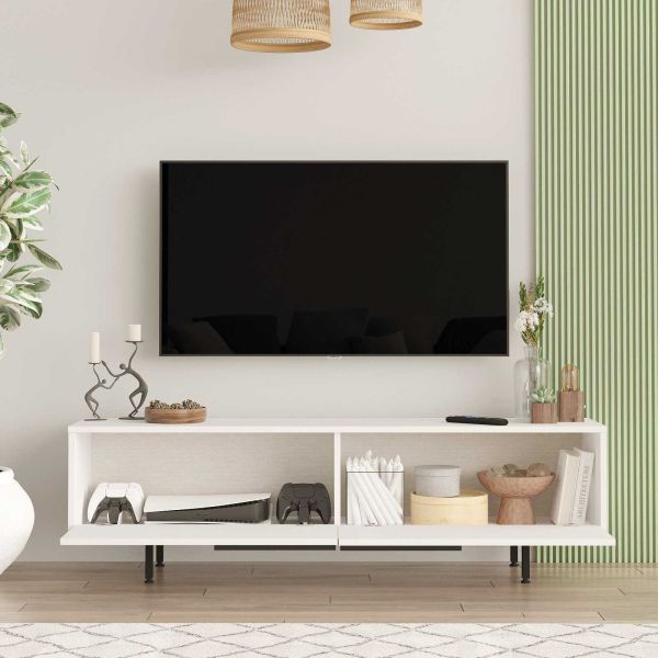 Ensemble meuble TV et table basse en aggloméré et métal Tilly - 6