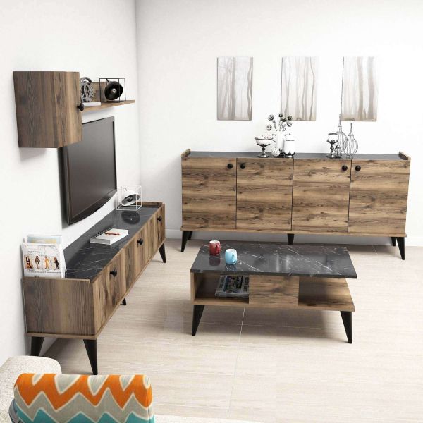 Ensemble meubles de salon en aggloméré Lidya - 359
