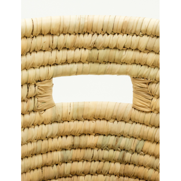 Ensemble panier à linge en jonc naturel avec couvercle et corbeilles assorties - 135