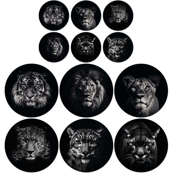 Ensemble sets de table en vinyle 38 cm et dessous de verre King & Queen