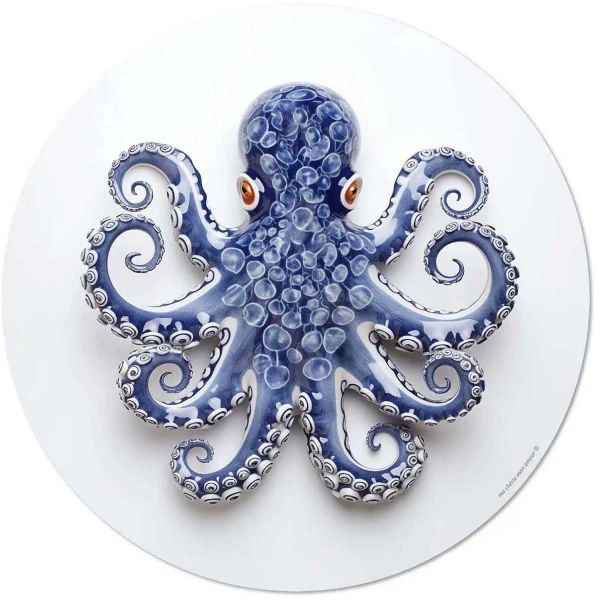 Ensemble sets de table en vinyle 38 cm et dessous de verre Octopus - 6