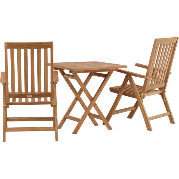Ensemble table d'appoint et 2 fauteuils en teck Kenya - VEN-0837