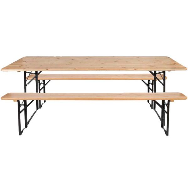 Ensemble table et banc de jardin Brasseur - GIV-0104