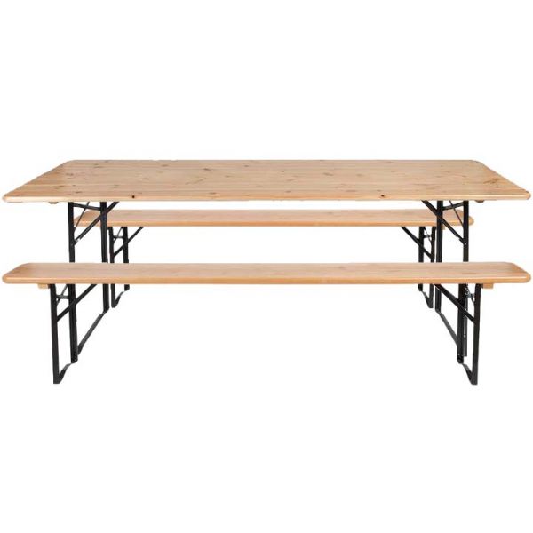 Ensemble table et banc de jardin Brasseur