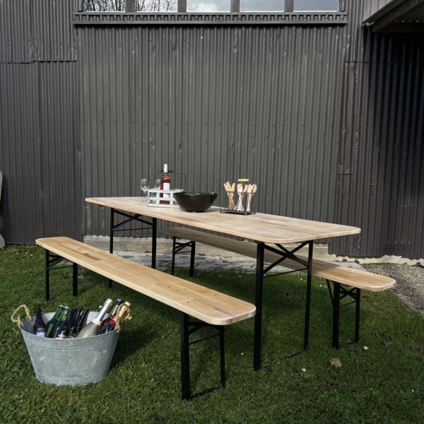 Ensemble table et banc de jardin Brasseur - 6