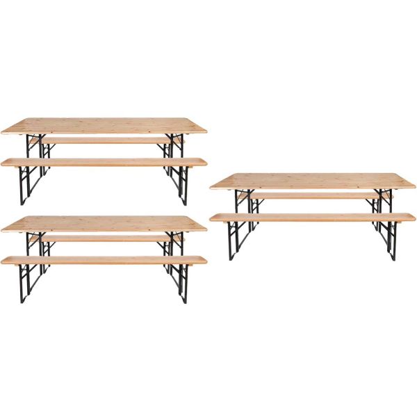 Ensemble table et banc de jardin Brasseur