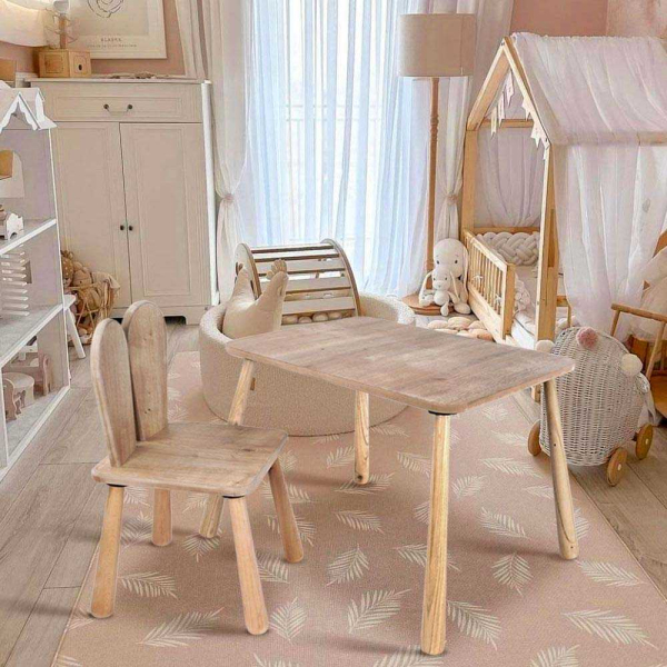 Ensemble table et chaise enfant en aggloméré Bizzy - HANAH HOME