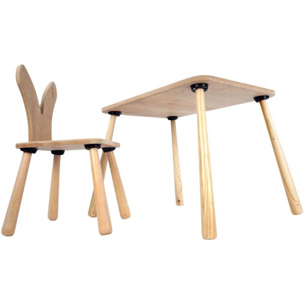 Ensemble table et chaise enfant en aggloméré Bizzy - 65,90