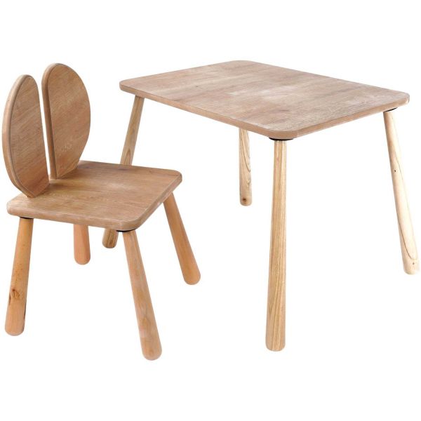 Ensemble table et chaise enfant en aggloméré Bizzy