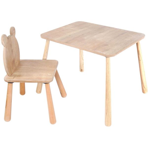 Ensemble table et chaise enfant en aggloméré Bizzy