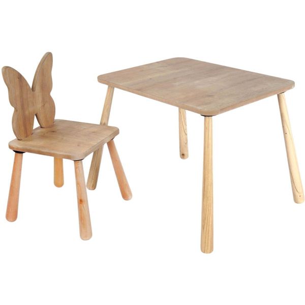 Ensemble table et chaise enfant en aggloméré Bizzy
