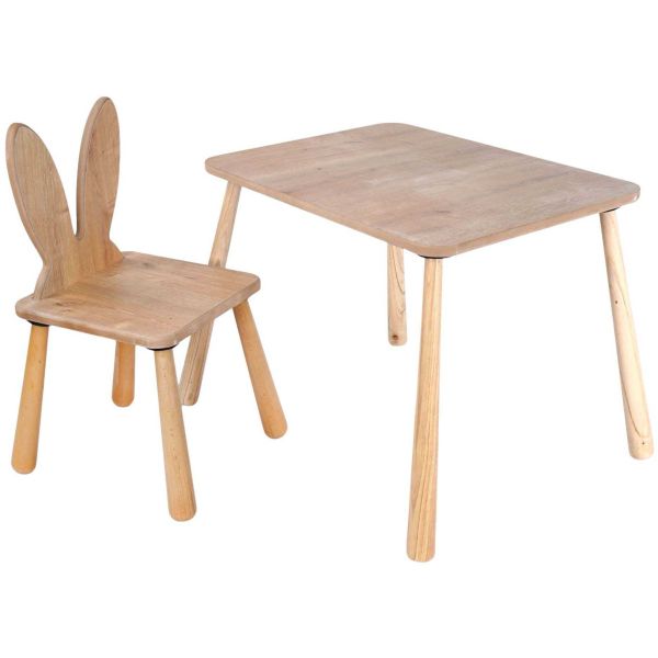 Ensemble table et chaise enfant en aggloméré Bizzy