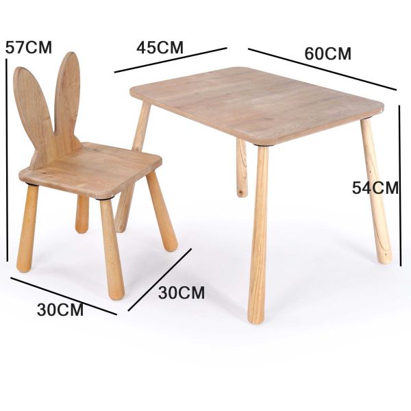 Ensemble table et chaise enfant en aggloméré Bizzy - ASI-1754