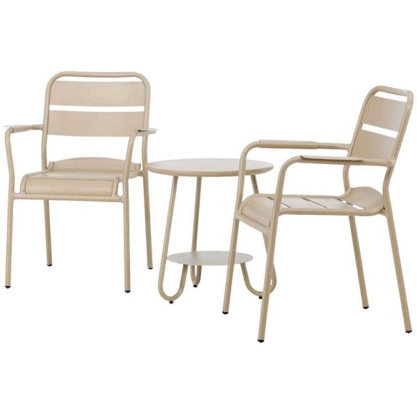 Ensemble table et 2 chaises en aluminium Faro Cafe - VEN-0979