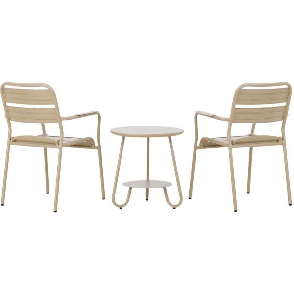 Ensemble table et 2 chaises en aluminium Faro Cafe - 429