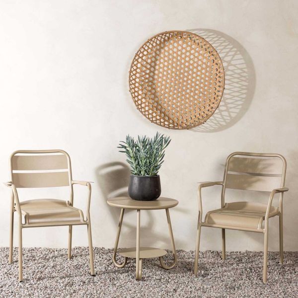 Ensemble table et 2 chaises en aluminium Faro Cafe