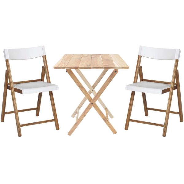 Ensemble table et chaises de jardin pliante en teck FSC - Tramontina