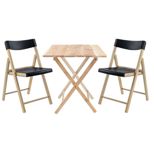 Ensemble table et chaises de jardin pliante en teck FSC - Tramontina