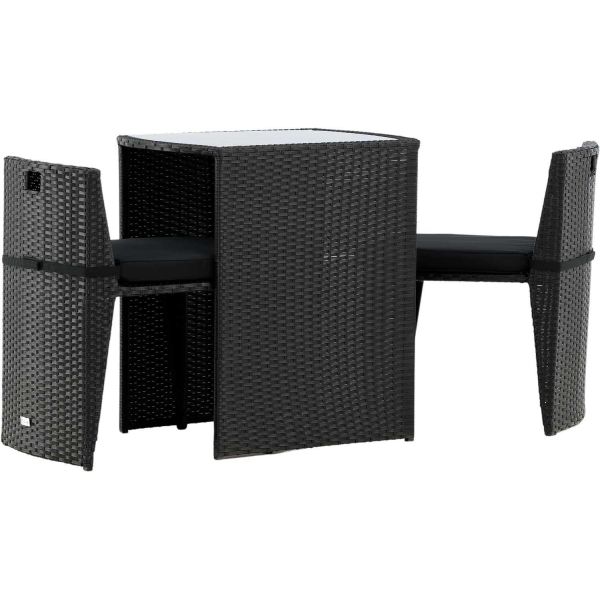 Ensemble table et 2 chaises en résine tressée Savanna - VEN-0970