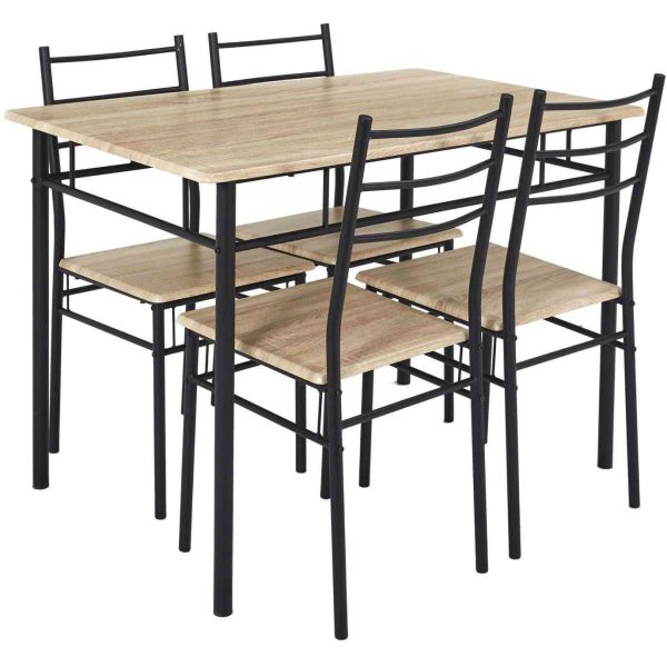 Ensemble table de repas avec 4 chaises Loka