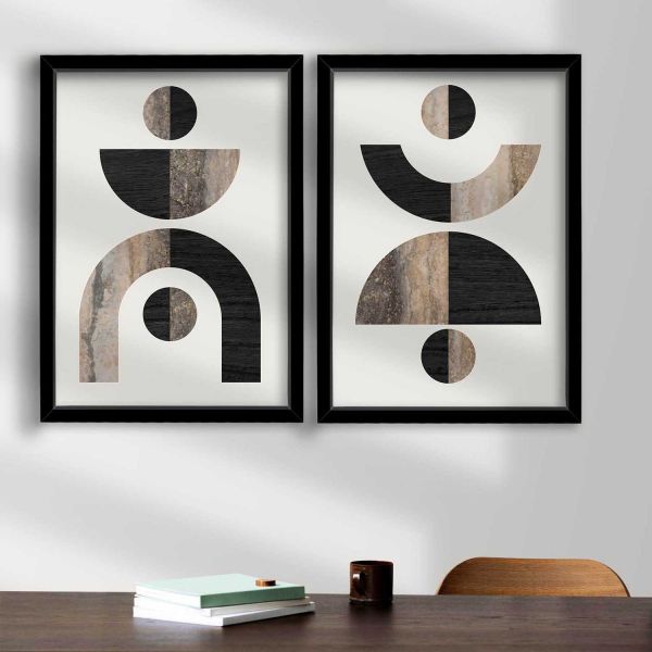 Ensemble de 2 tableaux décoratifs - HANAH HOME