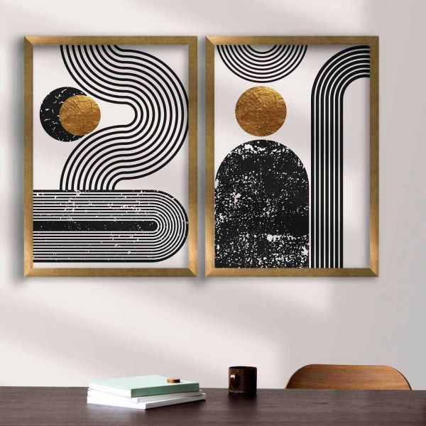 Ensemble de 2 tableaux décoratifs - HANAH HOME