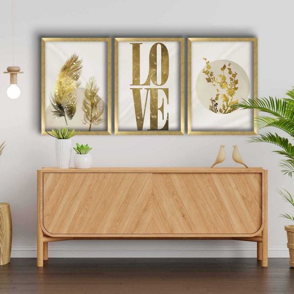 Ensemble de 3 tableaux décoratifs - HANAH HOME