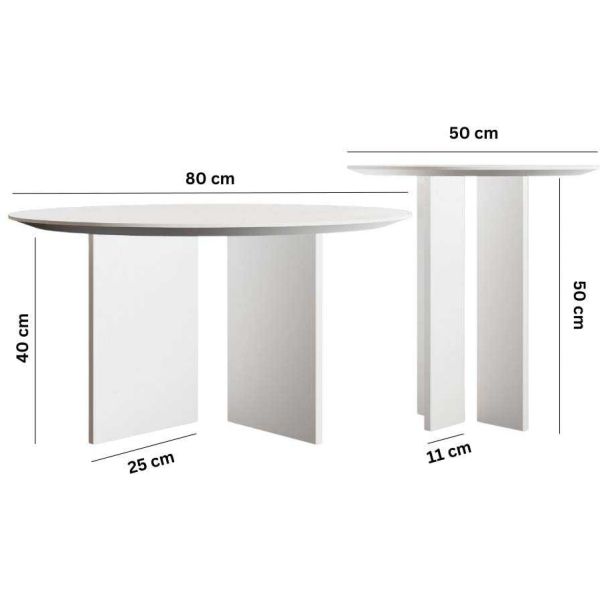 Ensemble de 2 tables en aggloméré Leo - ASI-2001