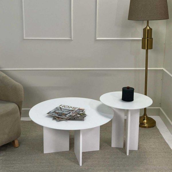 Ensemble de 2 tables en aggloméré Leo - HANAH HOME