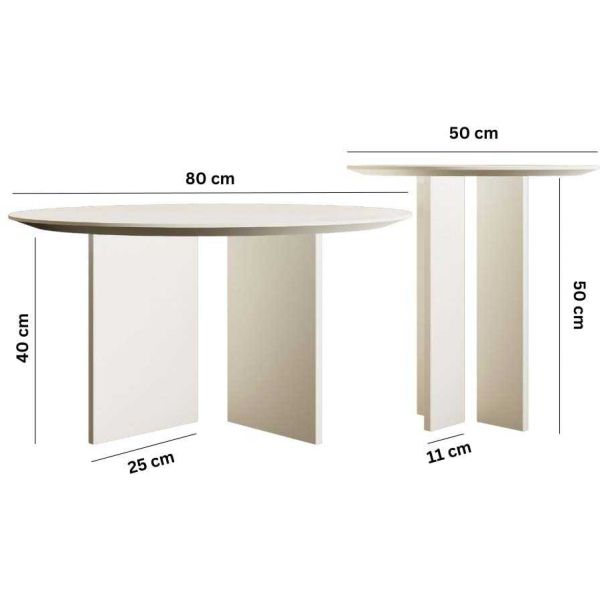 Ensemble de 2 tables en aggloméré Leo - ASI-2000
