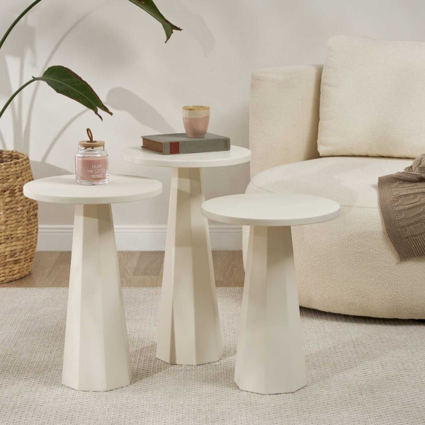 Ensemble de 3 tables d'appoint Lilyum - HANAH HOME