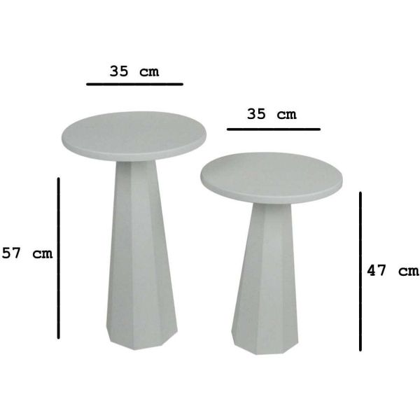 Ensemble de 2 tables d'appoint Lilyum - ASI-1990