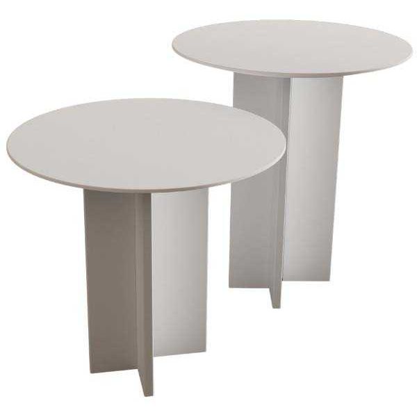 Ensemble de 2 tables d'appoint en aggloméré Leo
