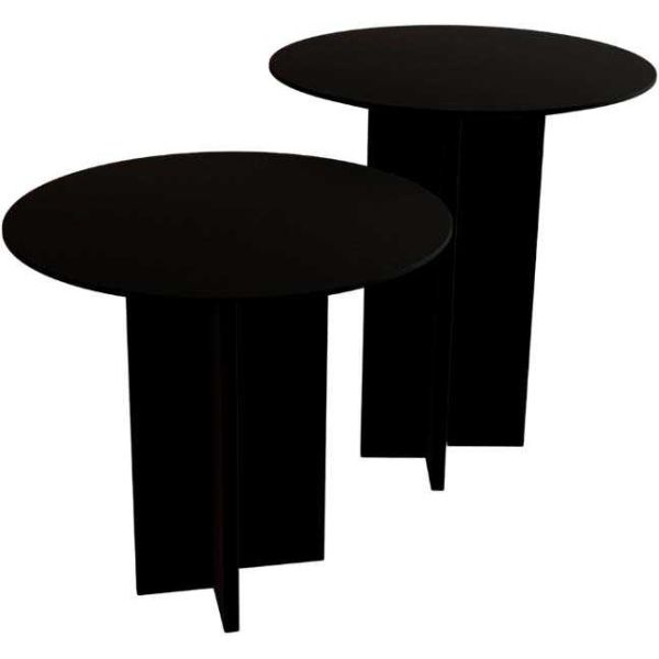 Ensemble de 2 tables d'appoint en aggloméré Leo