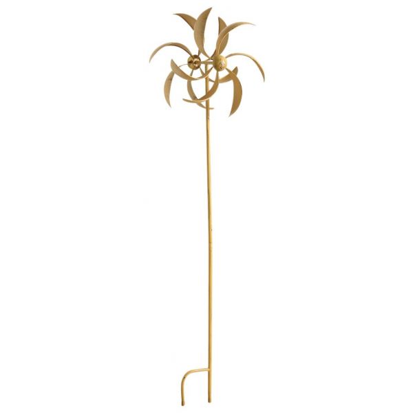 Eolienne en métal laqué ocre antique
