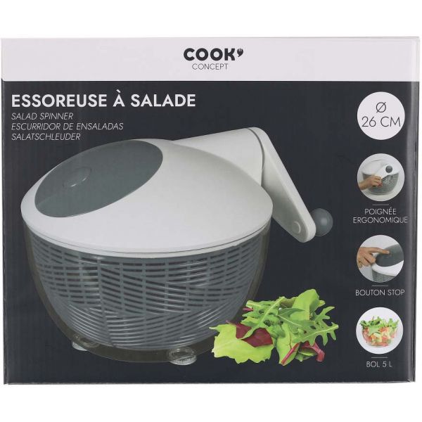 Essoreuse à salade avec saladier 5L prêt à l'emploi - 8